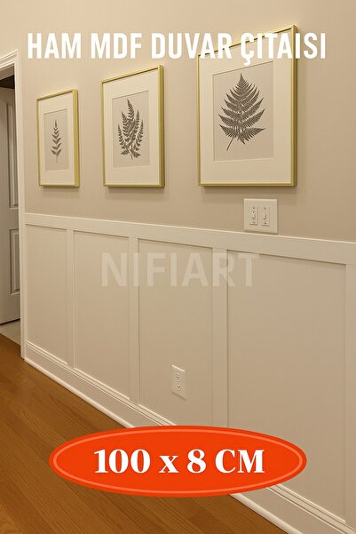 nifiart İskandinav Duvar Çıtası 100cm X 8 Cm (5 ADET) Çocuk Odası Duvar Dekorasyonu , Duvar Çıtası