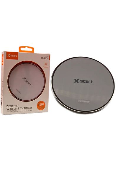 FOTOFUN Încărcător wireless de birou de 15 W, tehnologie avansată, alb, încărcare rapidă cu lumină ambientală