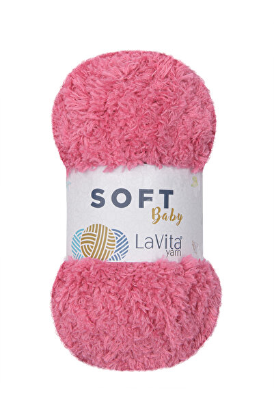 LaVita Yarn خيط حياكة يدوي ناعم 100% بوليستر ناعم 100 جرام (4121 وردة مجففة)