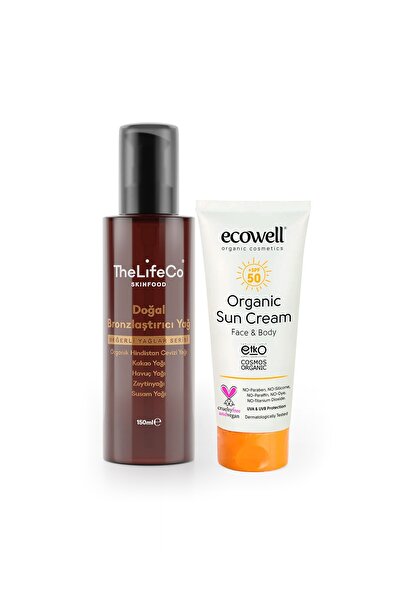 The LifeCo Güneş Ritüeli - Bronzlaştırıcı Yağ 150 ml & Güneş Kremi 110 gr