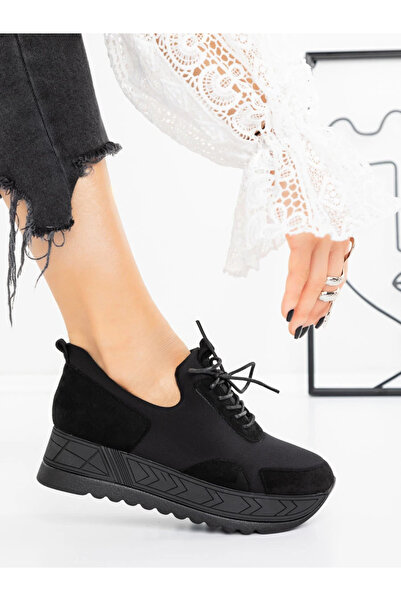 mei Pantofi Sport Dama cu Platforma 3AGZ125 Negru