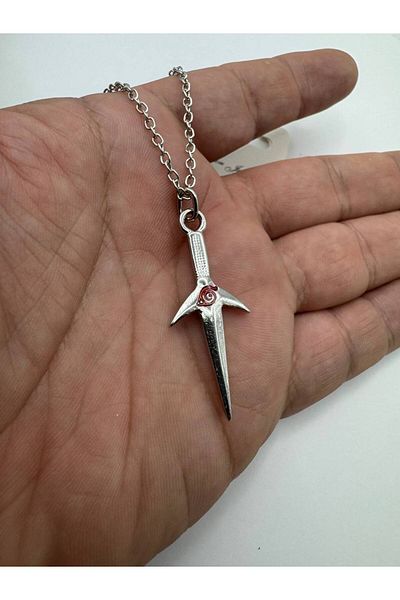 Herşey Nota Naruto Kunai Figured Itachi & Sasuke Themed Unisex Necklace – Anime Jewelry with 60 cm Chain