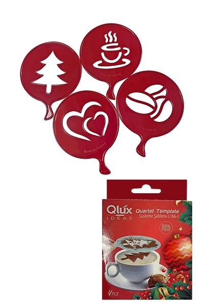 HOMENIVA 4 Pieces Dessert and Coffee Decoration Template