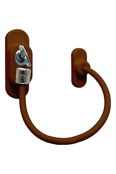 flores PVC window or door restriction system with cable, Brown