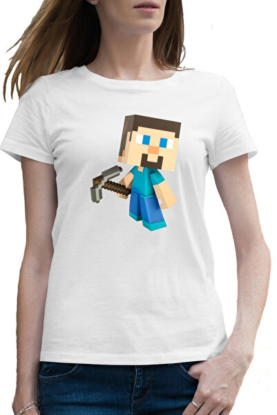 OEM Tricou femei Steve Pickaxe Minecraft