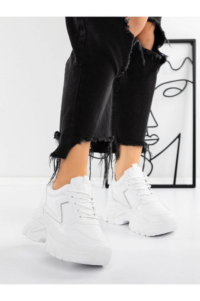 mei Women's Platform Sneakers 3AL100 White