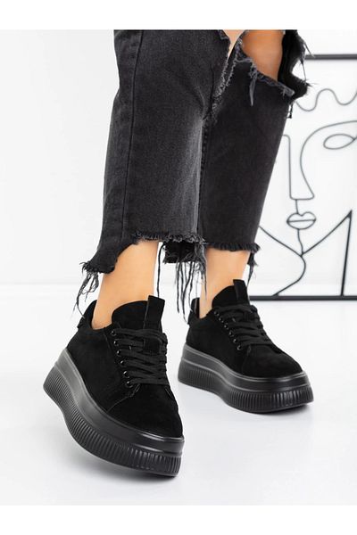 mei Women's Platform Sneakers 3AL97 Black