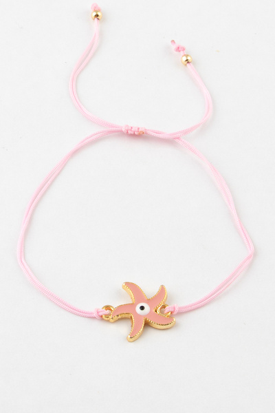 Sortie Aksesuar Enameled Length Adjustable Rope Bracelet with Evil Eye Beads ...