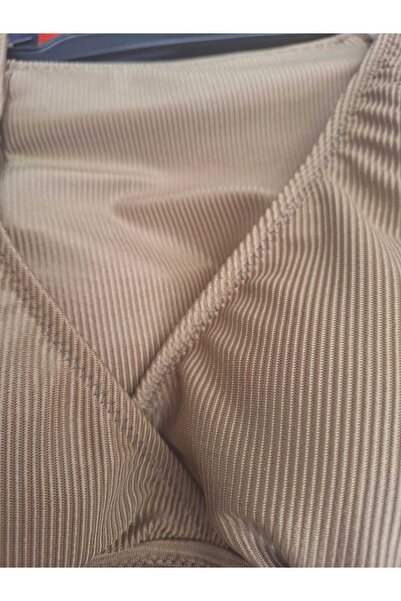 TooHot Women's Dark Mustard High Waist Triangle Strap Bikini Set