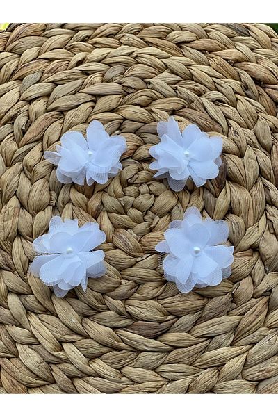 HİMENİSA Pearl Detail Laser Flower Decoration 25 Pieces