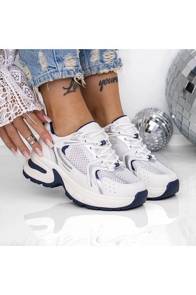 mei Sneakers Dama 3FLM8 Bej-Albastru