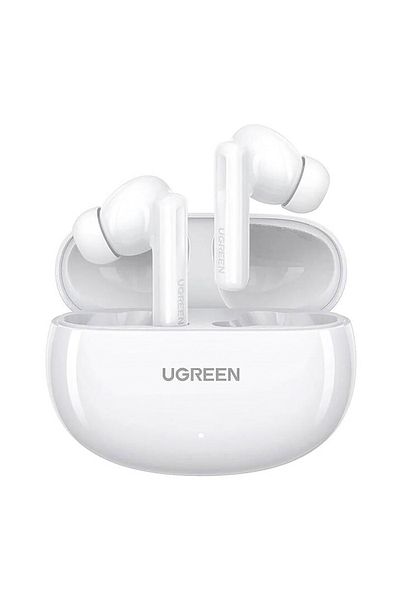 Ugreen Słuchawki bezprzewodowe HiTune T6 z funkcją ANC + kabel USB-A - USB-C białe