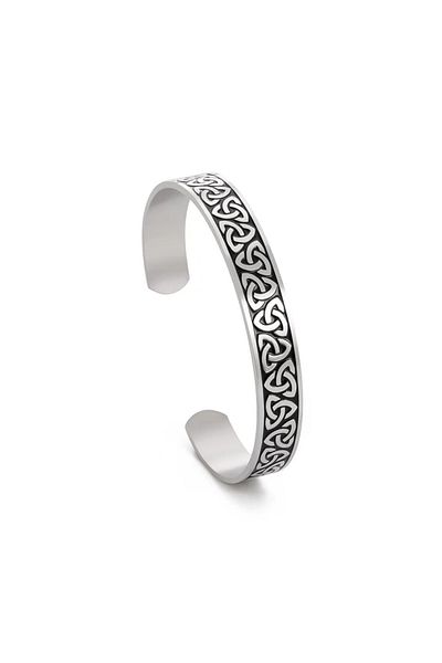 Viking Adjustable Celtic Knot Pattern Style Tarnish&Rustproof 316L Steel Bracelet
