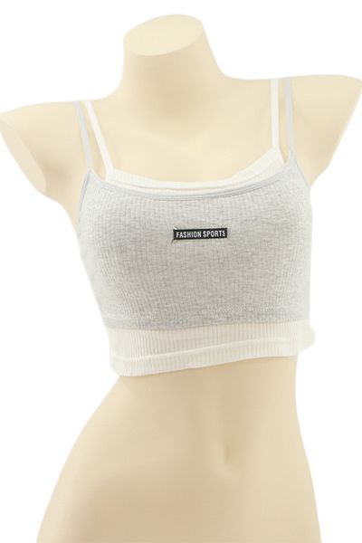 OEM Bustiera sport dama din bumbac, confortabila, cu elasticitate ridicata, bretele subtiri, MG-6879