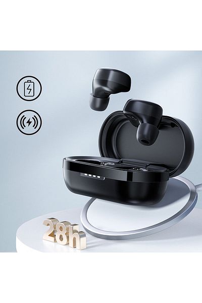 Joyroom Bezprzewodowe słuchawki TWS Bluetooth 5.1 300mAh czarny