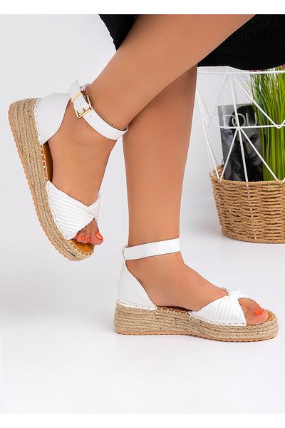 starlike Women's white platform sandals A105