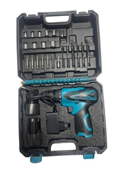 ASR 12v Çift Akülü Vidalama Metal Şanzıman Şarjlı Matkap