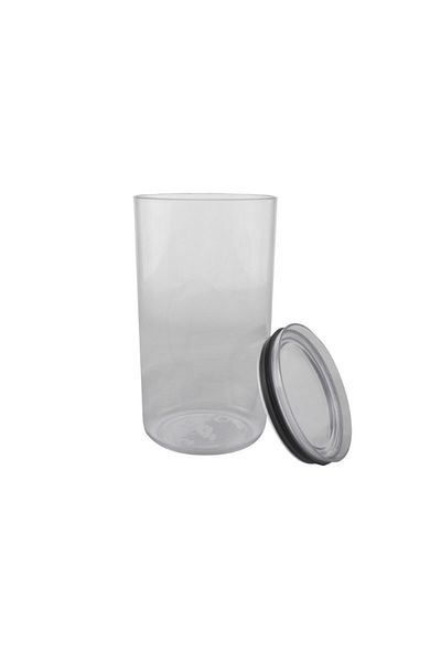 gogiva Food box, plastic, transparent, cylindrical, tall, versatile, for storing spices and food, 1.15L
