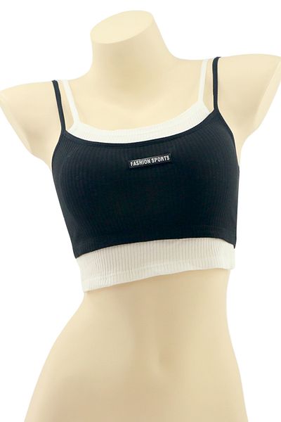 OEM Bustiera sport dama din bumbac, confortabila, cu elasticitate ridicata, bretele subtiri, MG-6879