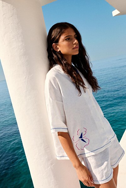 Pull & Bear Henri Matisse %100 keten gömlek