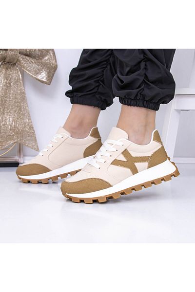 mei Women's Sports Shoes 3B51 Beige