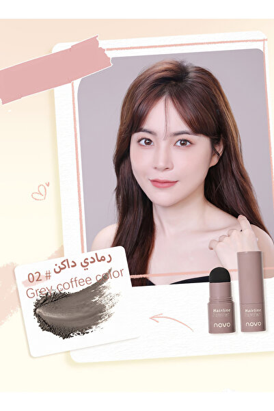 No-vo بودرة خط الشعر، صبغة جذور الشعر، إخفاء جذور الشعر للشعر الخفيف لتجميل منحنيات الجبهة