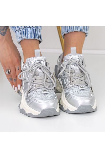 mei Women's Platform Sneakers 2023-5 Grey