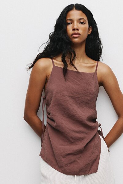 Pull & Bear Asimetrik askılı bluz