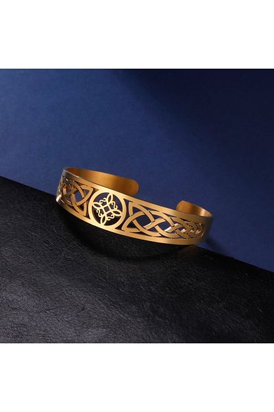 Viking Witch Knot Design Adjustable Tarnish&Rustproof 316L Steel Bracelet