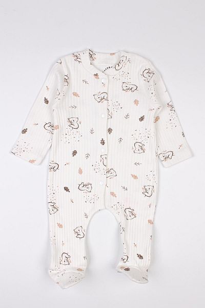 Mini Ropa Newborn Booties Jumpsuit Koala Printed Snap Fastener Baby Romper