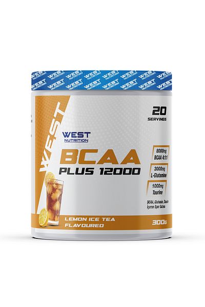 West Nutrition Bcaa Plus 12000 L-Glutamine Taurine 300 Gr Ice Tea Lemon