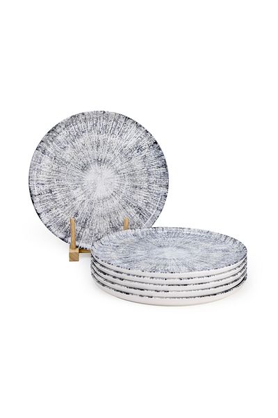 Edessa 26.5cm Astin Ceramic Dinner Plate - Multicolor (Set of 6)