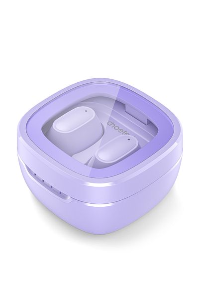 CHOETECH Słuchawki dokanałowe MEMS bezprzewodowe TWS Bluetooth 5.3 - fioletowe