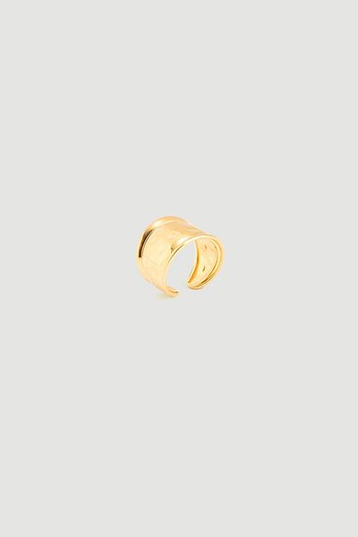 Gusto Plate Steel Ring - Gold