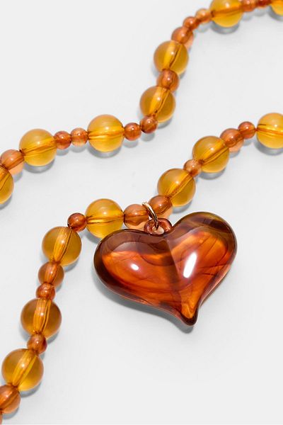 Stradivarius Set of 2 bead and heart necklaces