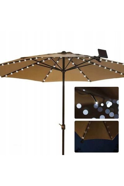Eko-Light Sp. z o.o. LAMPKI POD PARASOL SOLARNE LED DEKORACYJNE OGRÓD DOM LAMPY OGRODOWE 380CM