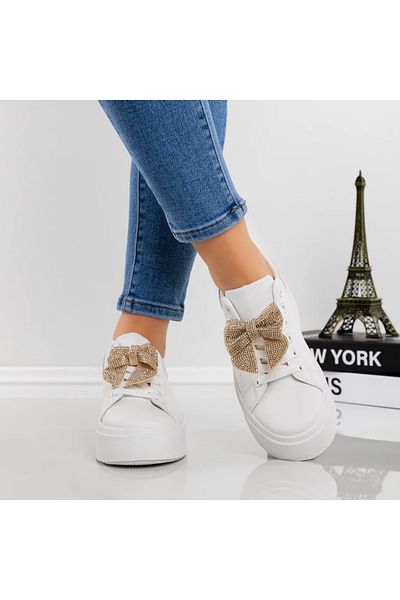 Givana Women's Platform Sneakers YH26 Gold