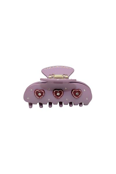 Roberta Lorenz Women's Heart Crystal Stone 8 cm Acetate Buckle