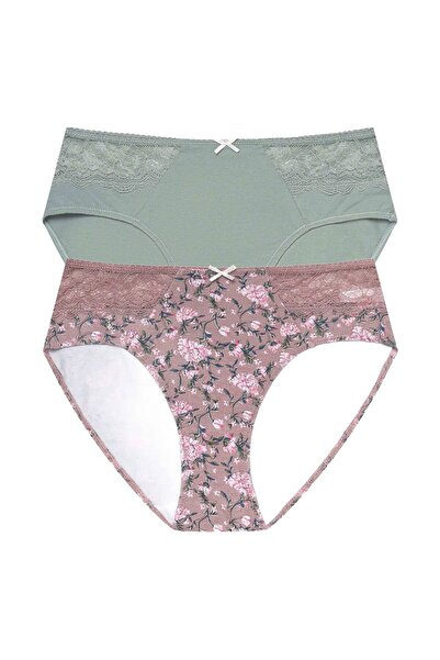 Henderson Funcționalitate chiloți pentru femei & design senzual & aspect estetic & imprimeu floral & 2 buc | Hally