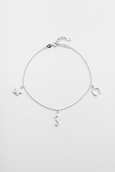 So CHIC... Deniz Altı 18 Ayar Beyaz Altın Kaplama 24 Cm Gümüş Hal Hal