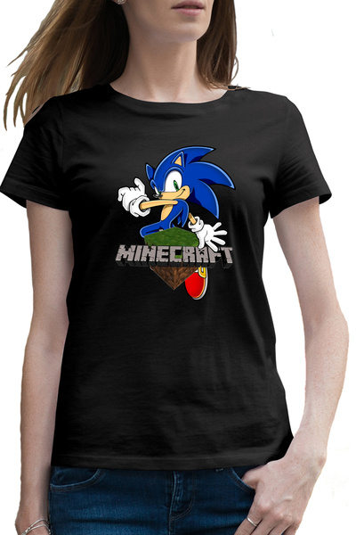 OEM Tricou femei Sonic the Hedgehog Minecraft Joc Game