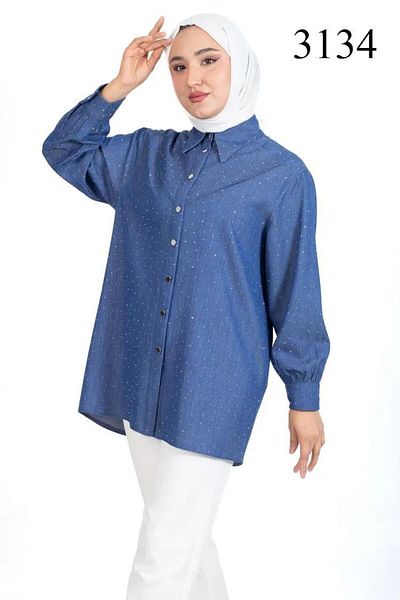 TRİPEN Women's Stoned Denim Tunic 3134