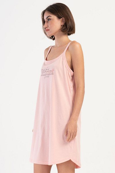 VİENETTA Cotton Women's Plus Size Rope Strap Nightgown, 407054