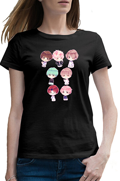 OEM Γυναικείο μπλουζάκι BTS K-pop Άνιμε Τσίμπι Μάνγκα