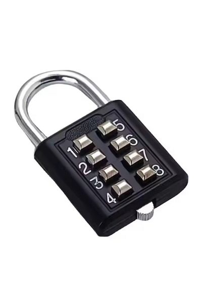 OEM Set 2 Locks with 8-Digits Code, Zinc Alloy, Black