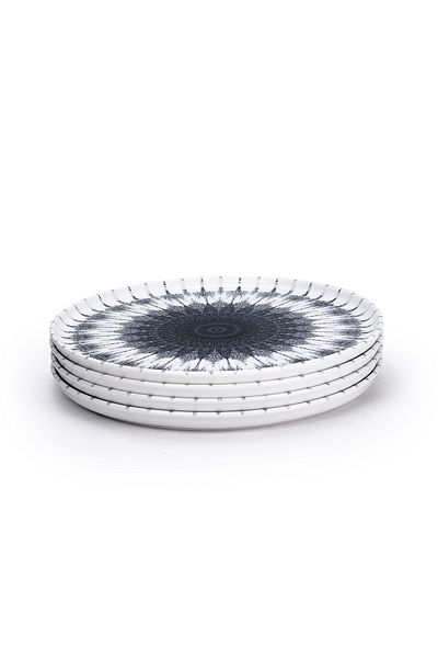 Edessa 26.5cm Cosmo Ceramic Dinner Plate - Multicolor (Set of 4)