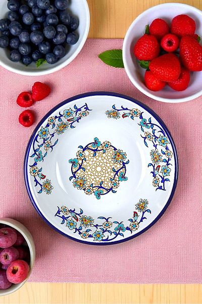 İnci Emaye 24 cm Enameled Bowl, Pit Plate, Salad Plate, Chips Plate
