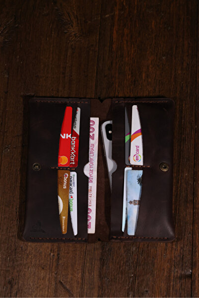 Lider Leather Genuine Leather Long Wallet – Handmade Vintage Style