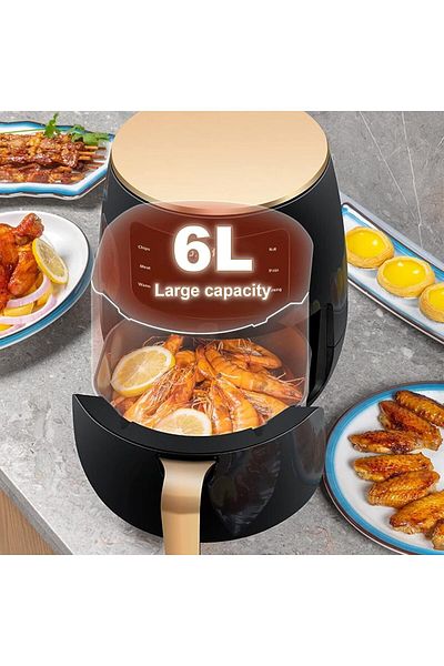 Türkiye Digital Air Fryer for Healthy Oil-Free Cooking - Multi-Use 2400W One Touch Digital Air Fryer for Dee