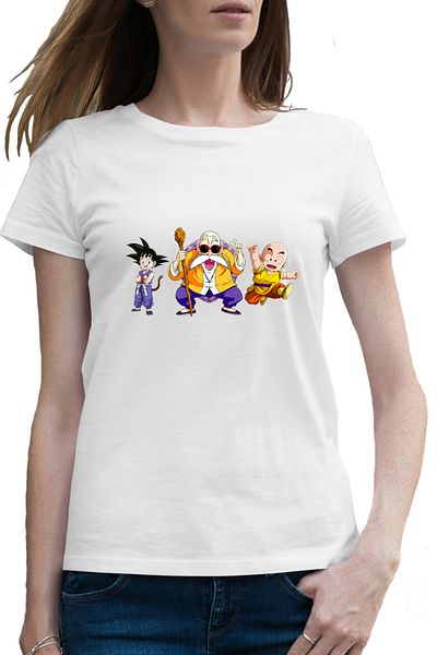 OEM Tricou femei Dragon Ball Z Son Goku Master Roshi Krillin Anime